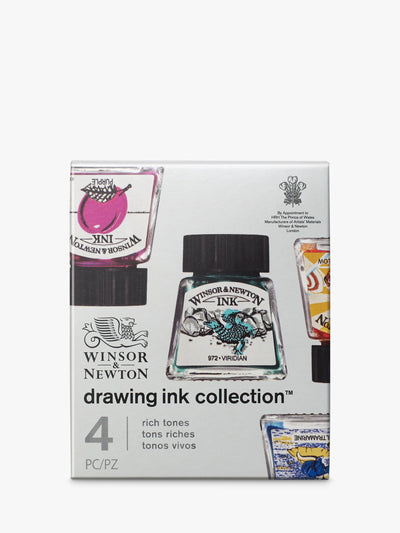 John Lewis Set of 4 Vibrant Drawing Inks, 14ml Each, for Art Techniques- اشترِ عبر الإنترنت على McGrocer