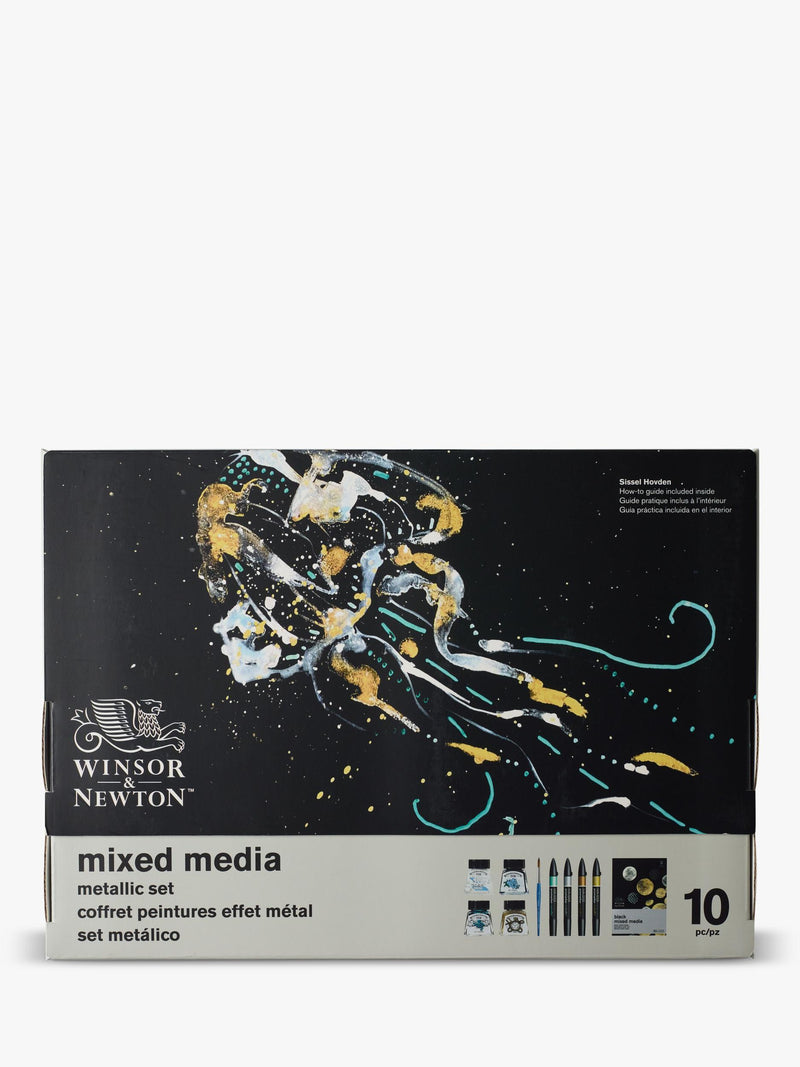 Winsor & Newton metallic mixed media art set with markers and inks (British brand)
