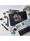 Winsor & Newton metallic mixed media art set with markers and inks (British brand)