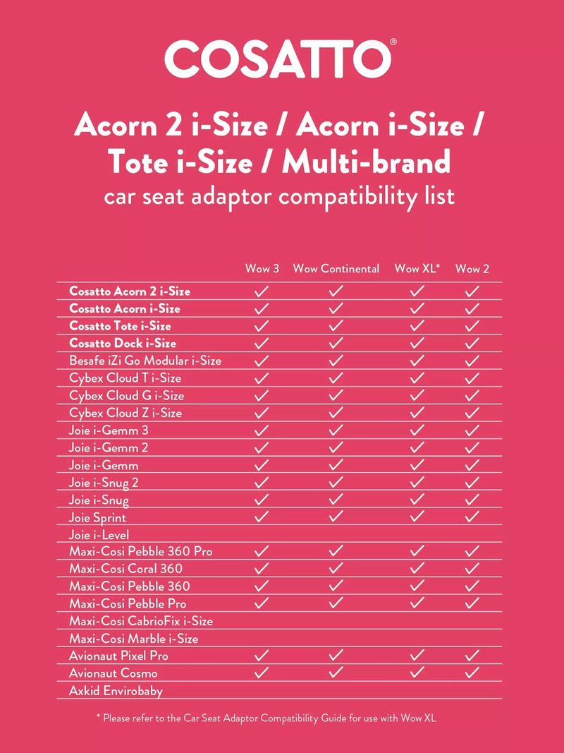 Cosatto Acorn multibrand adaptor black - British product