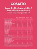 Cosatto Acorn multibrand adaptor black - British product