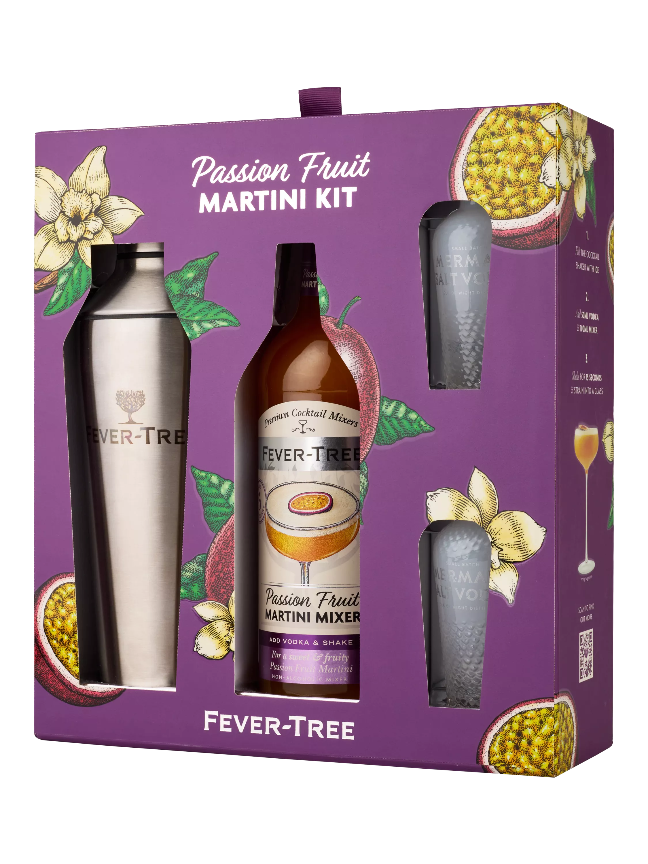 Fever-Tree passionfruit martini set with shaker 50cl - British product