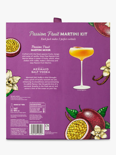 Passjonsfrukt Martini Cocktailsett med vodkaminier og shaker, 50cl