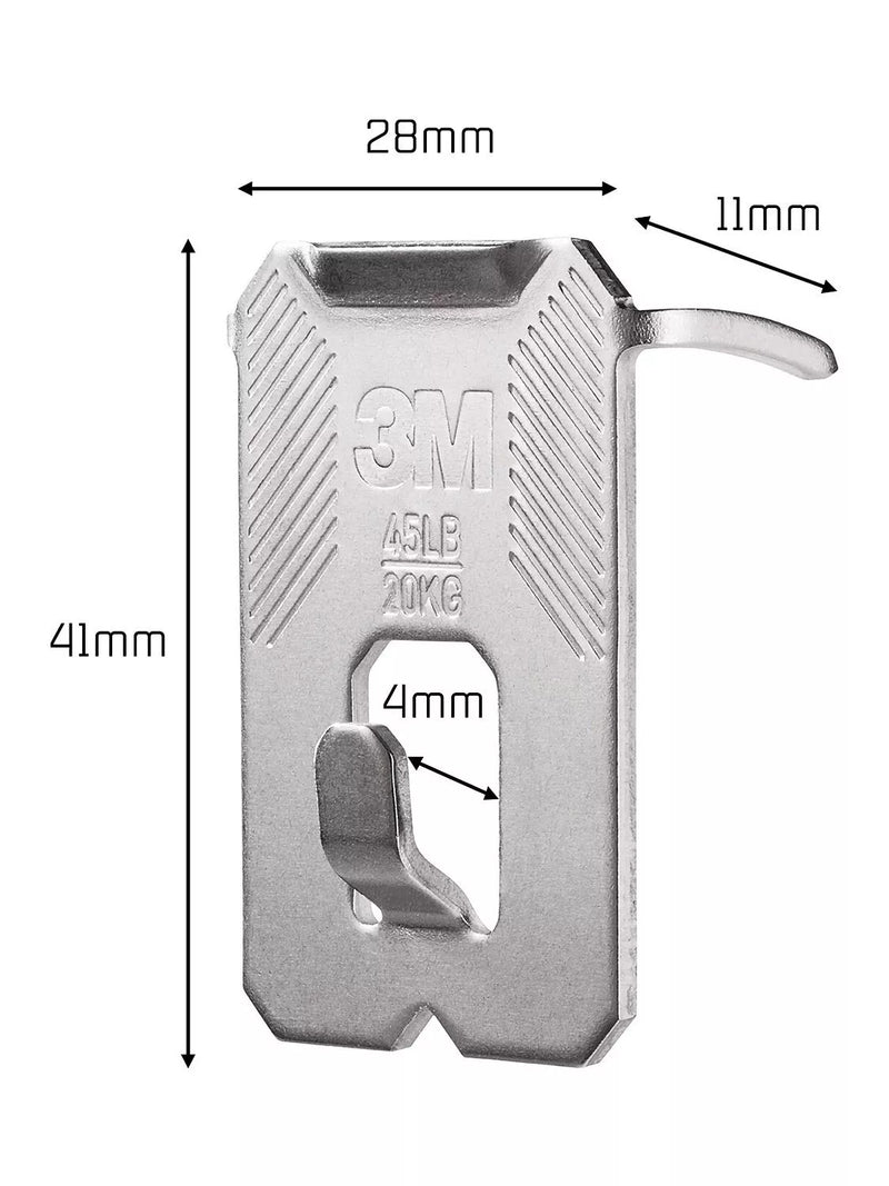 3M CLAW picture hanger silver pack of 2, 20kg - British product