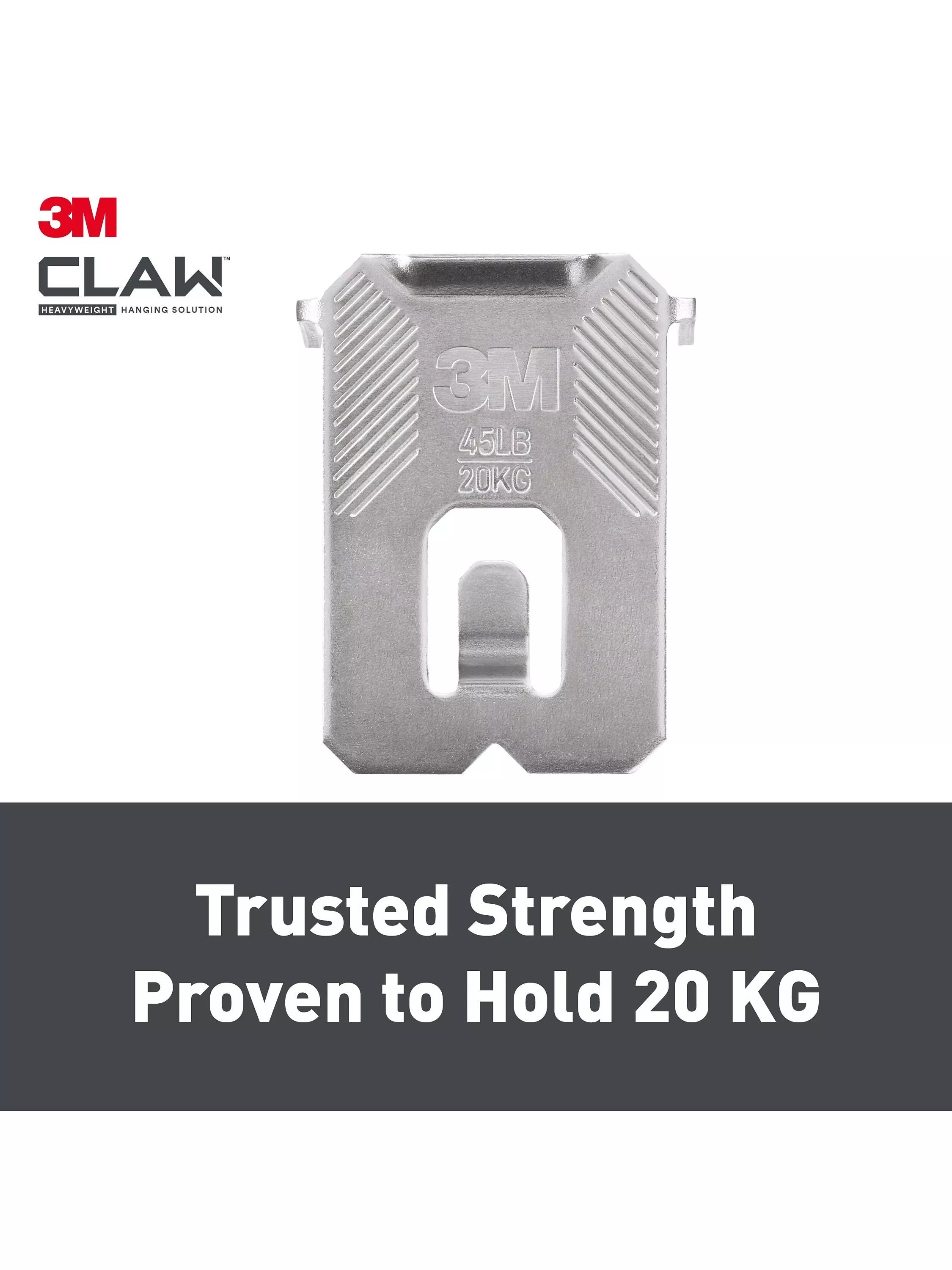3M CLAW picture hanger silver pack of 2, 20kg - British product