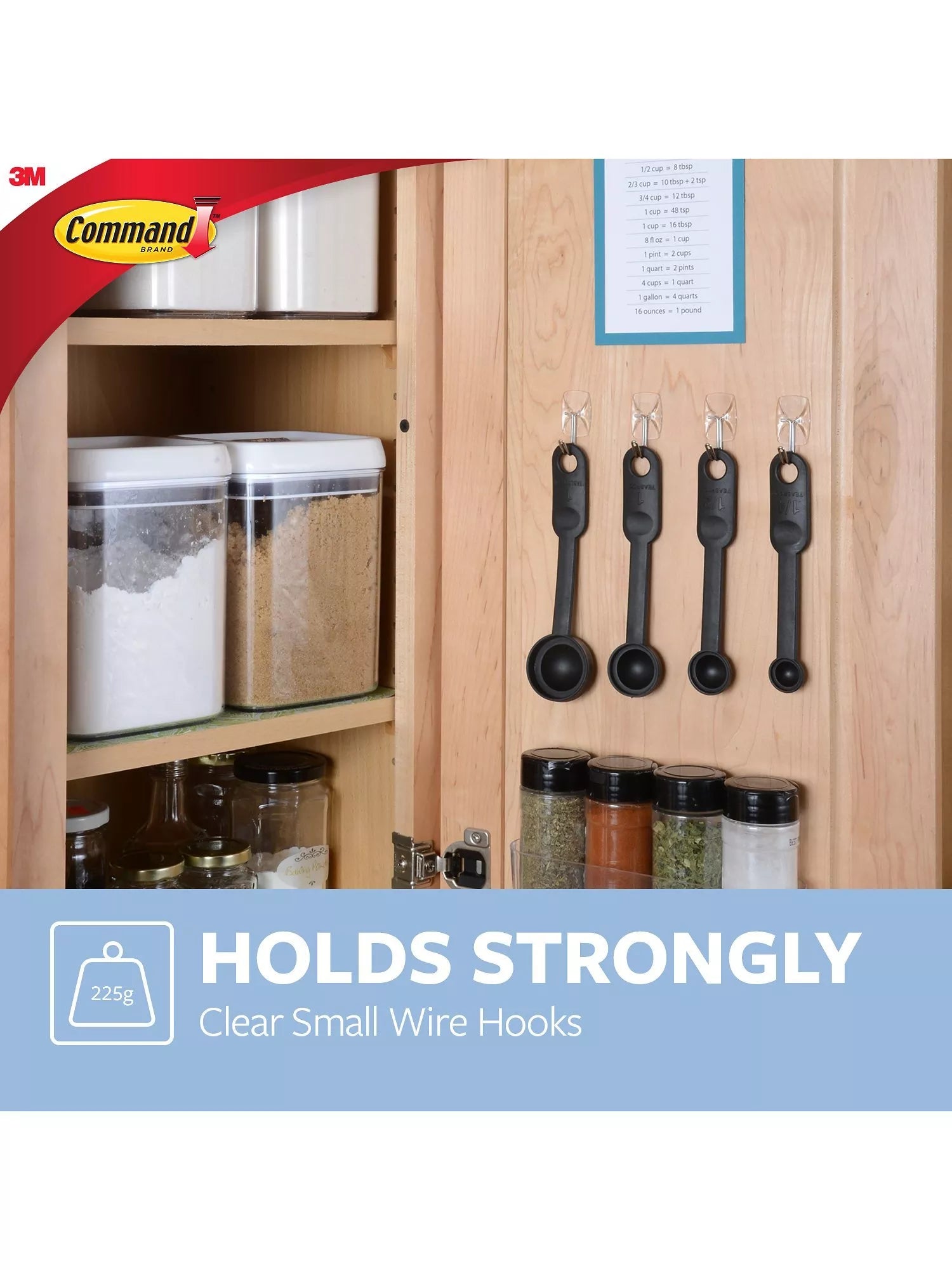 Command small clear wire hooks 3 pack - British product