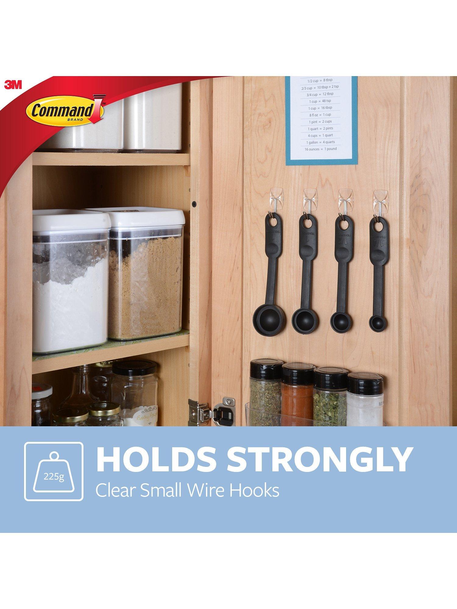 Command small clear wire hooks 3 pack - British product