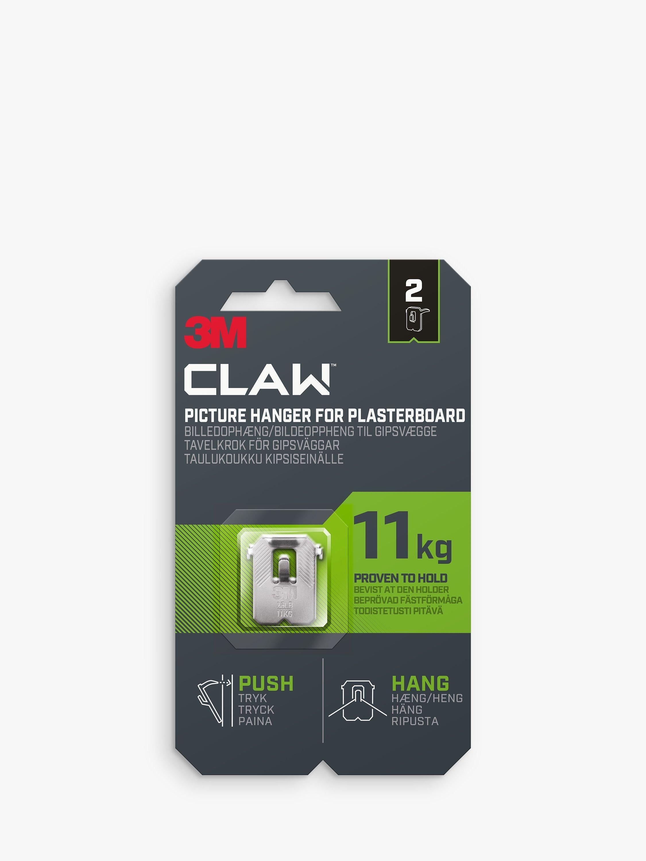3M CLAW Drywall Picture Hangers 11kg pack of 2 - British product