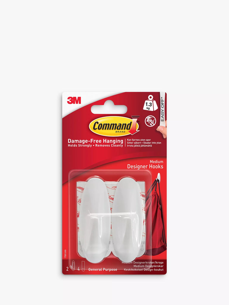 Command Damage-Free Removable Medium Designer Hooks, Pack of 2