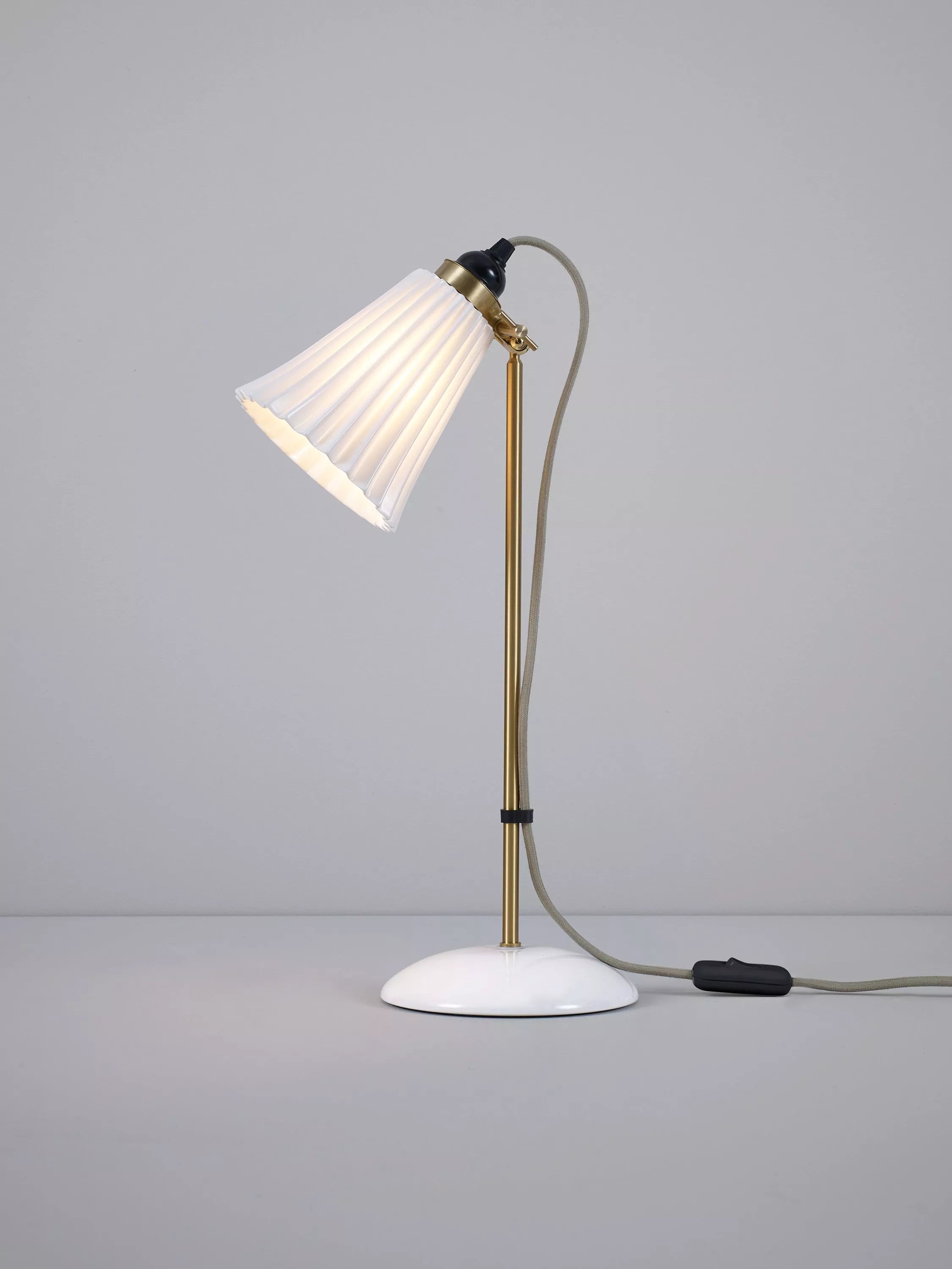 Original BTC Hector Pleat table lamp in Natural finish (British brand)