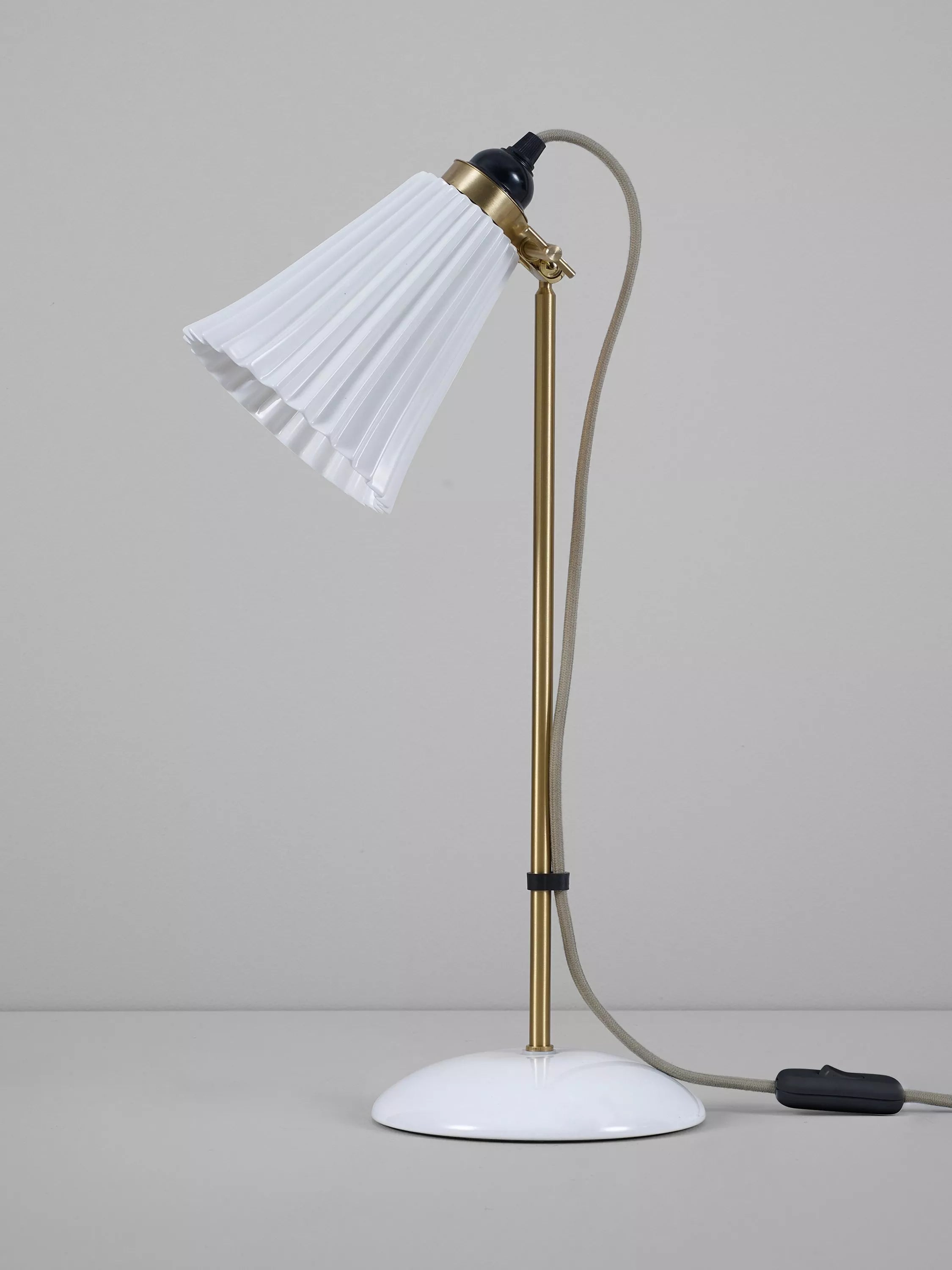 Original BTC Hector Pleat table lamp in Natural finish (British brand)