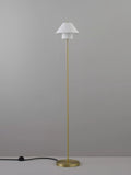 Original BTC Oxford floor lamp bone china satin brass - British product