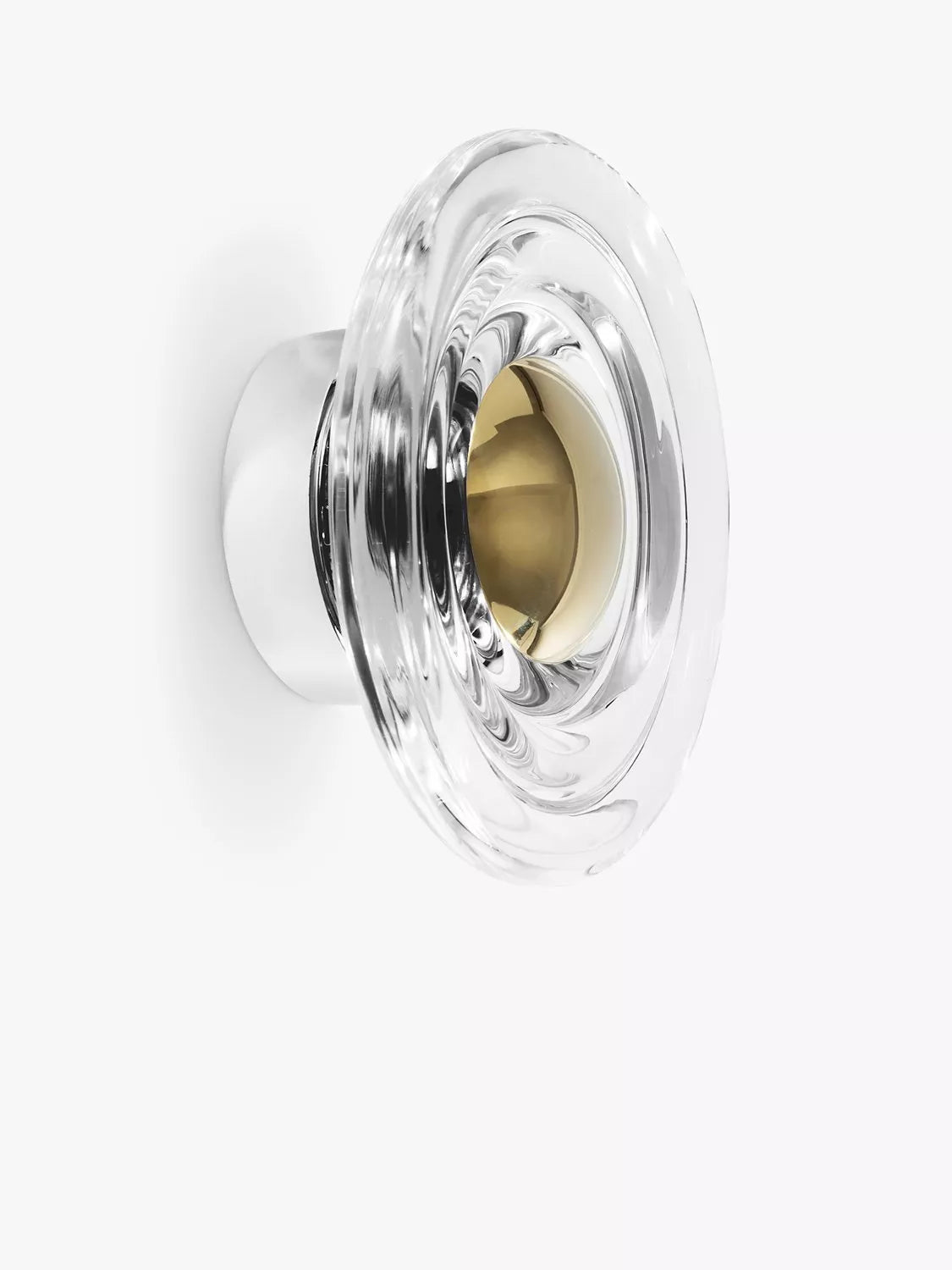 Tom Dixon Press Glass Surface Mini LED Wall Light, clear, imported from the UK