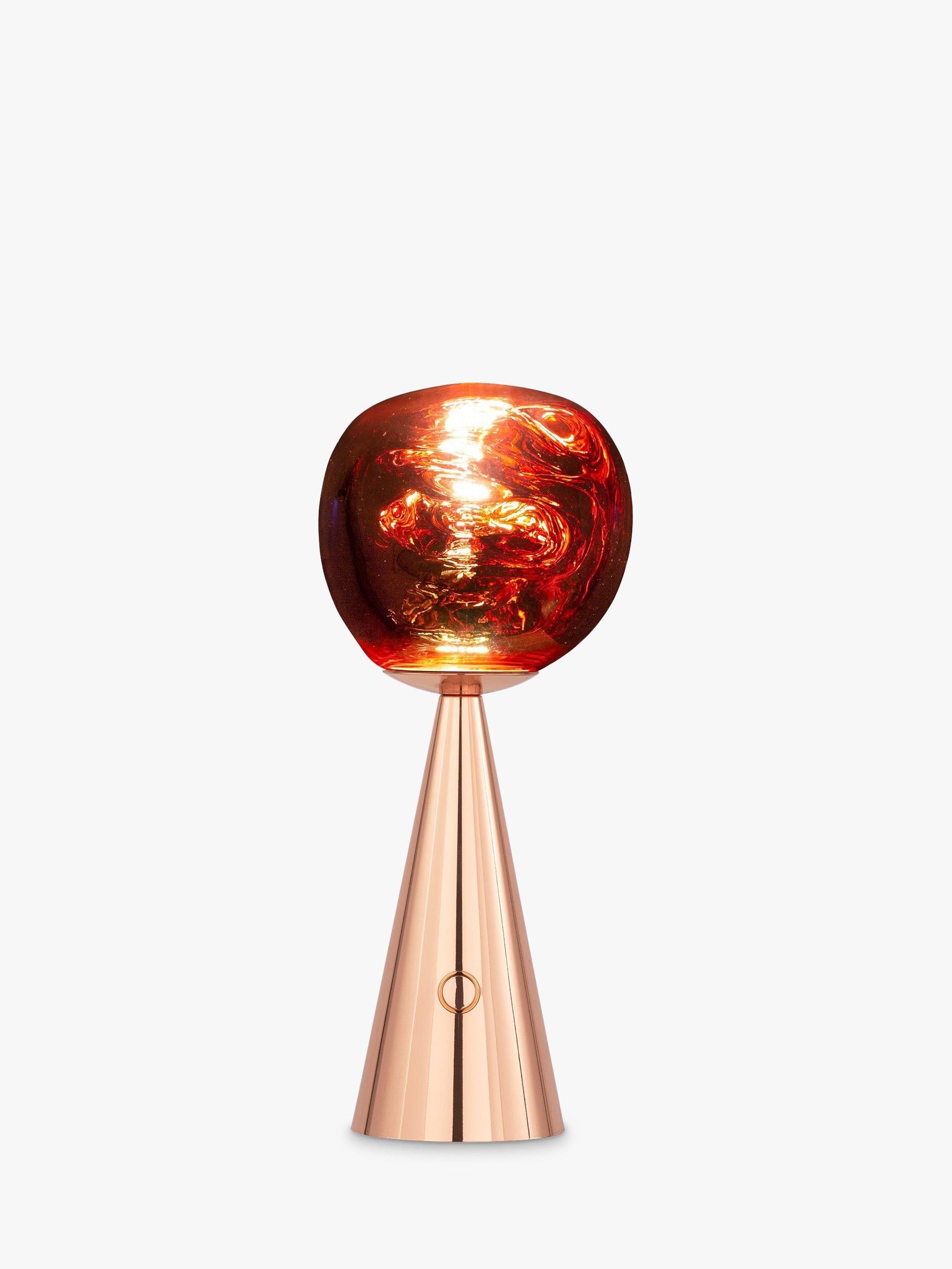 Tom Dixon Melt Portable LED table lamp metallic, imported from the UK