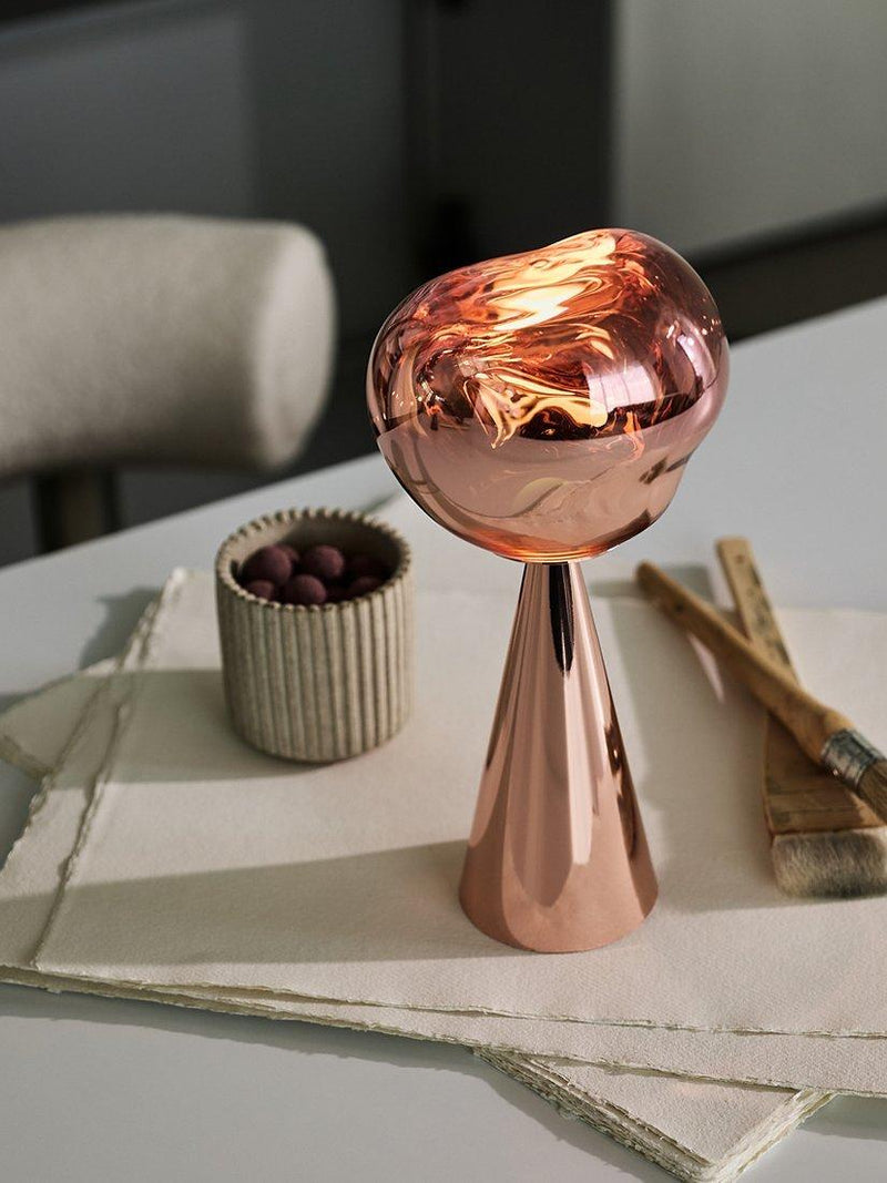 Tom Dixon Melt Portable LED table lamp metallic, imported from the UK