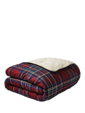 Night Lark Classic Tartan Cosy Sherpa Throw, Multi