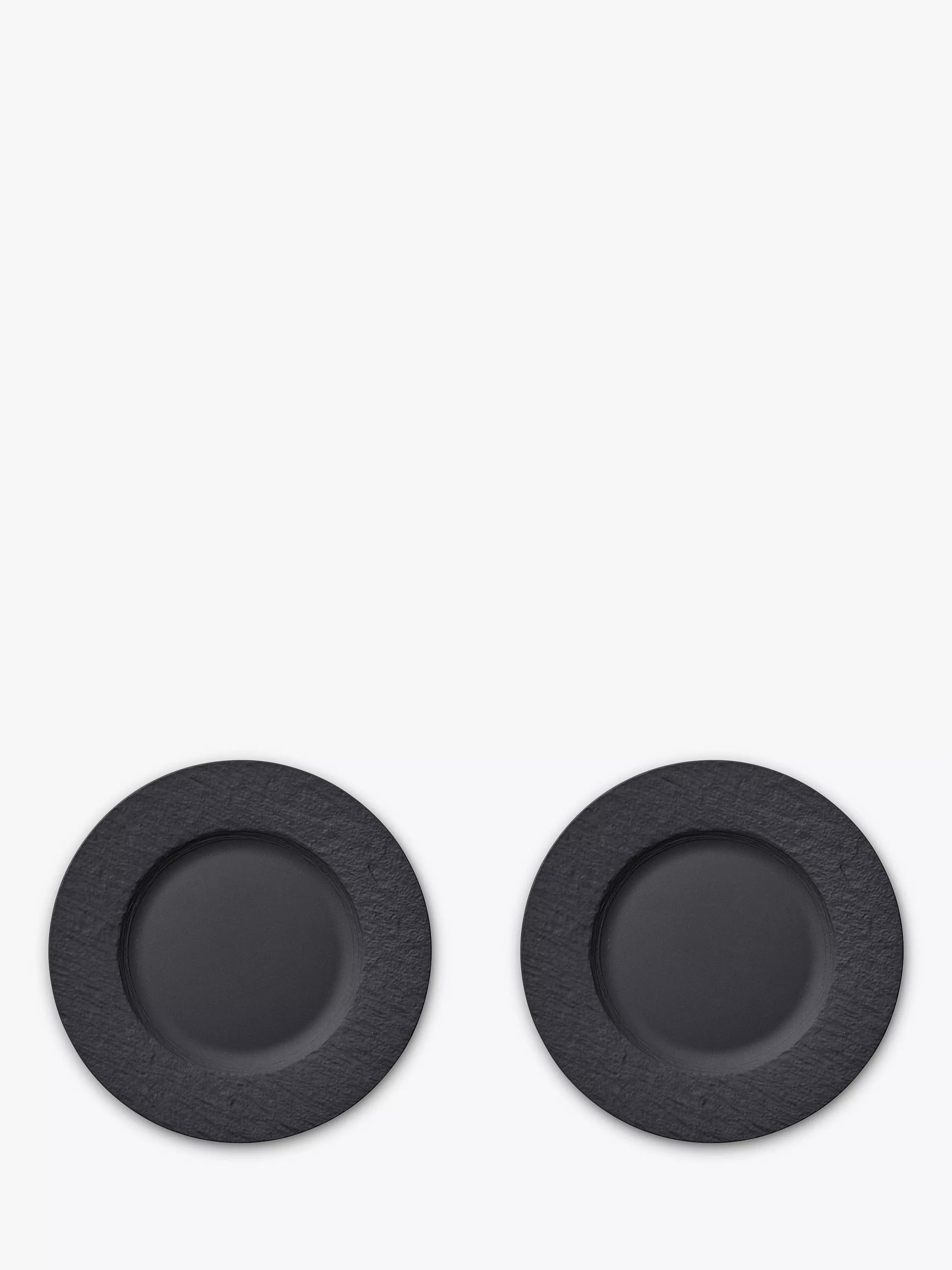 Villeroy & Boch black porcelain salad plate set of 2, 22cm (British brand)
