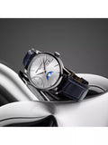 Frederique Constant Classic Power Reserve watch 40mm blue leather strap, UK version