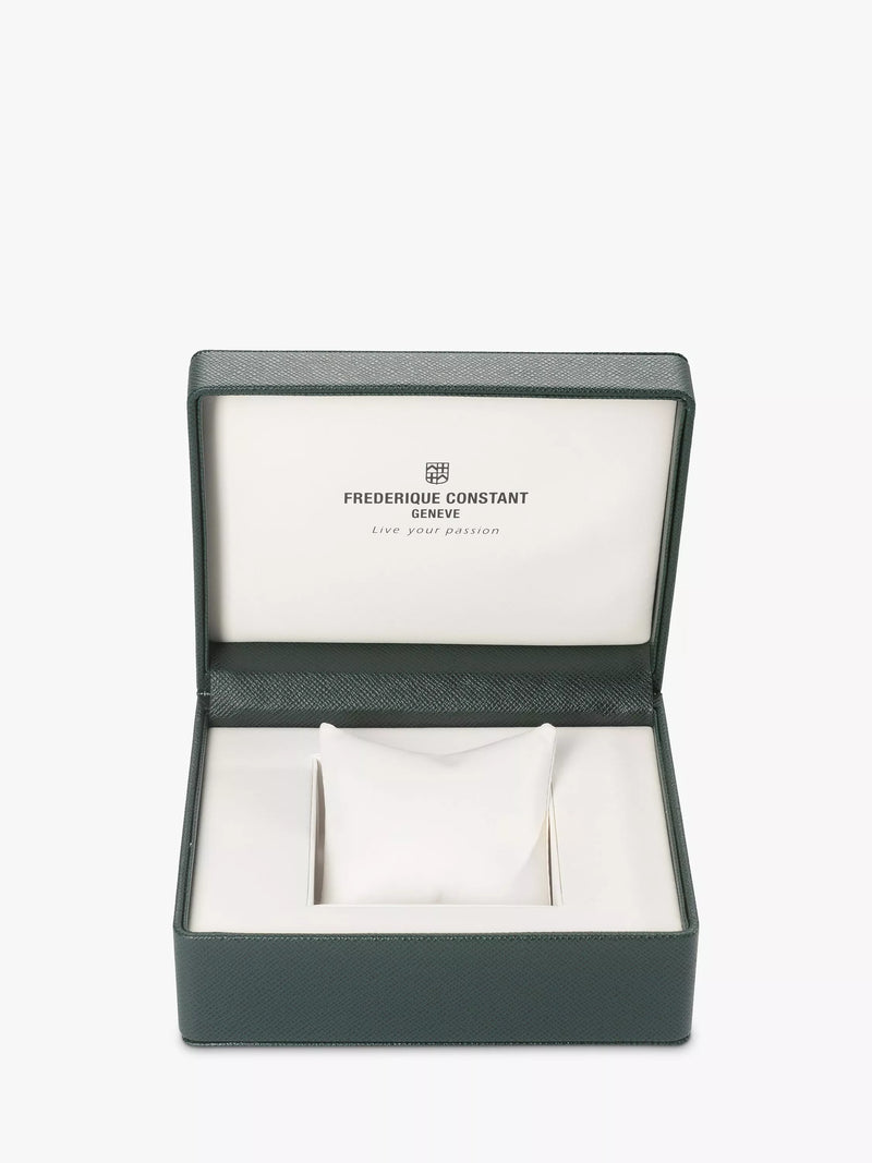 Frederique Constant Classic Power Reserve watch 40mm blue leather strap, UK version