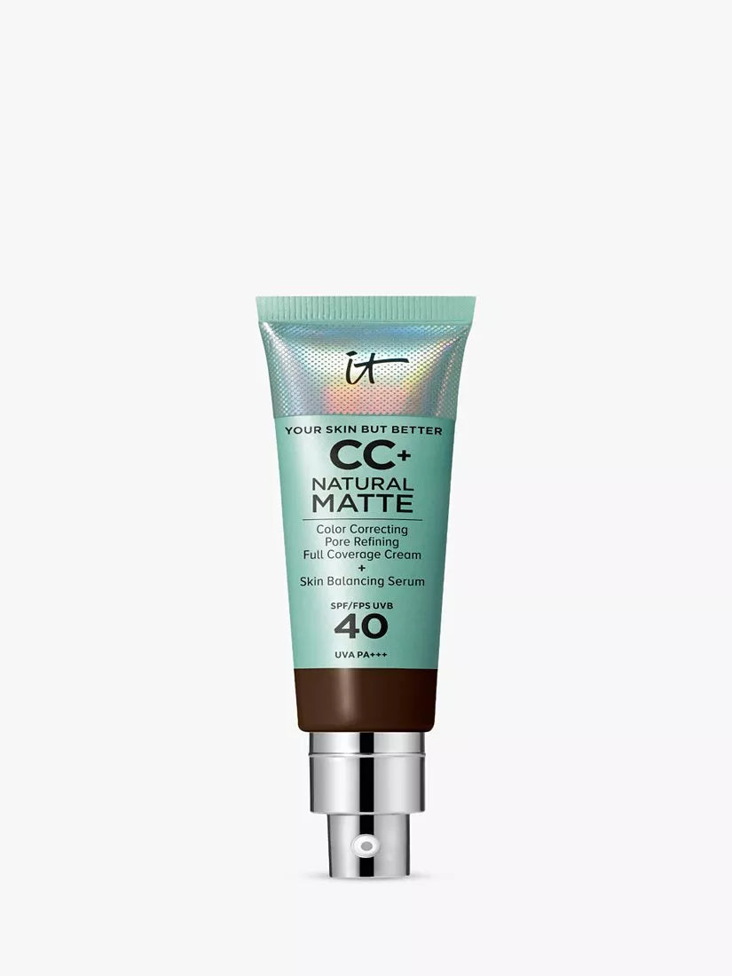 IT Cosmetics Your Skin But Better CC+ Natural Matte Foundation SPF 40, Deep Cool