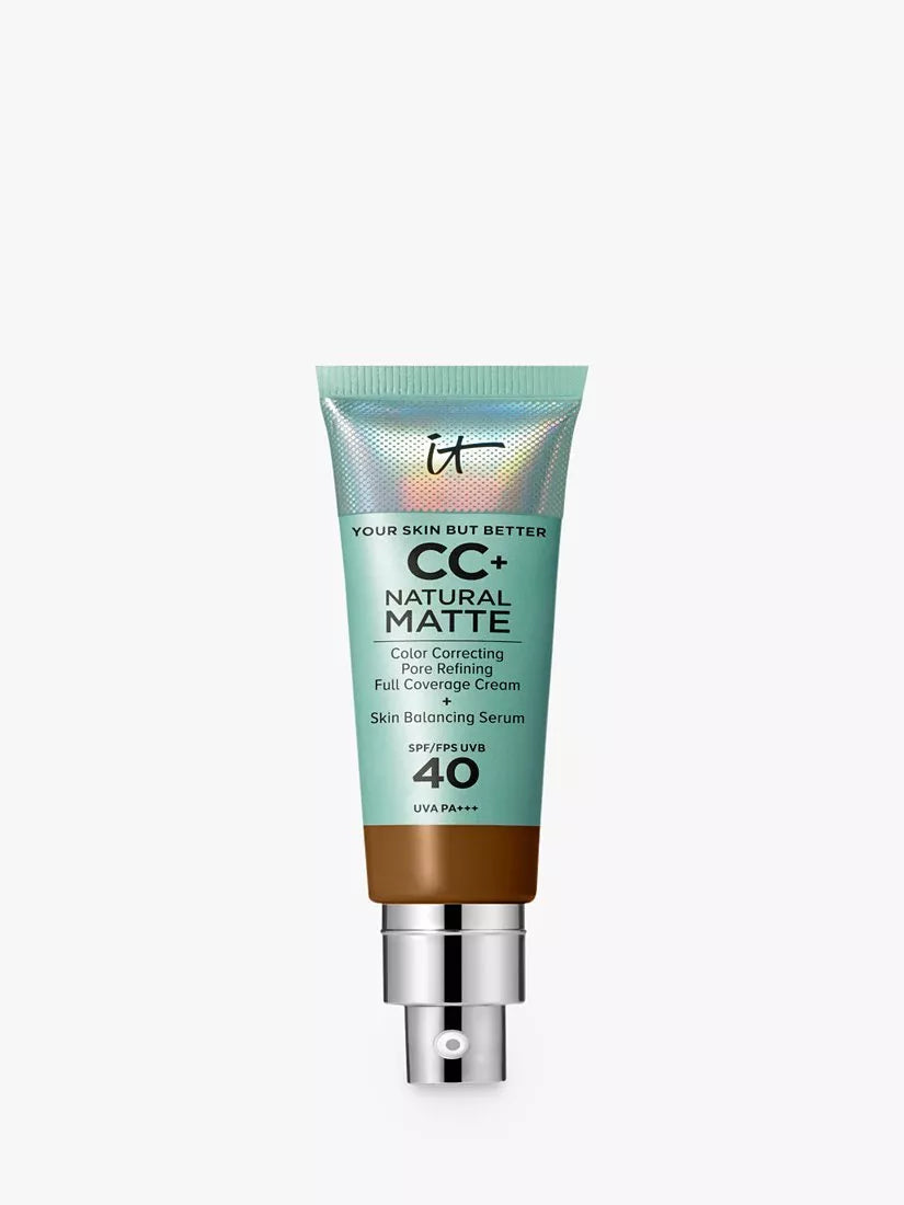 IT Cosmetics Your Skin But Better CC+ Natural Matte Foundation SPF 40, Deep Honey