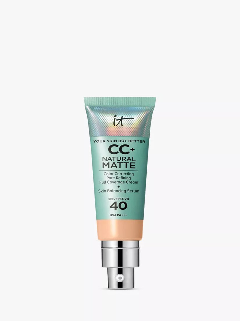 IT Cosmetics Your Skin But Better CC+ Natural Matte Foundation SPF 40, Light Medium