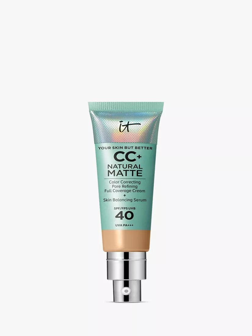 IT Cosmetics Your Skin But Better CC+ Natural Matte Foundation SPF 40, Medium Tan