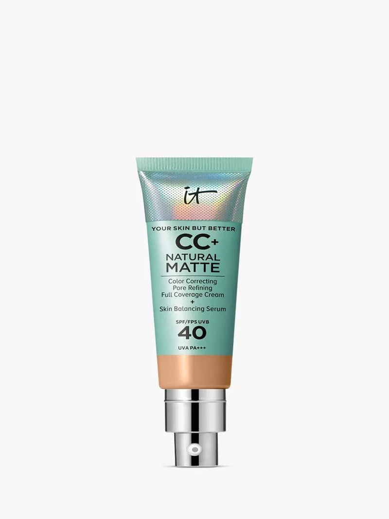 IT Cosmetics Your Skin But Better CC+ Natural Matte Foundation SPF 40, Neutral Tan