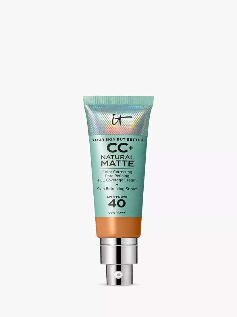 IT Cosmetics Your Skin But Better CC+ Natural Matte Foundation SPF 40, Deep