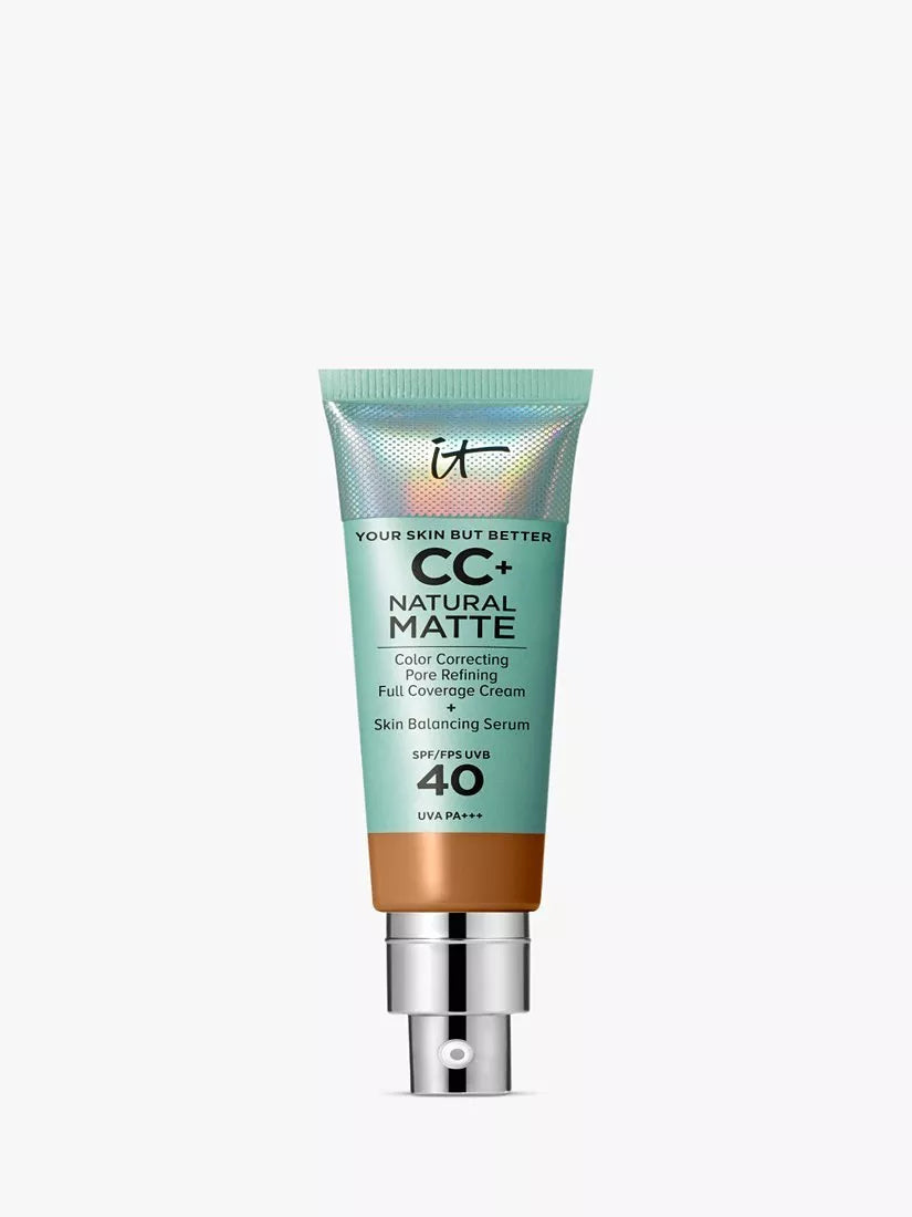 IT Cosmetics Your Skin But Better CC+ Natural Matte Foundation SPF 40, Rich Honey