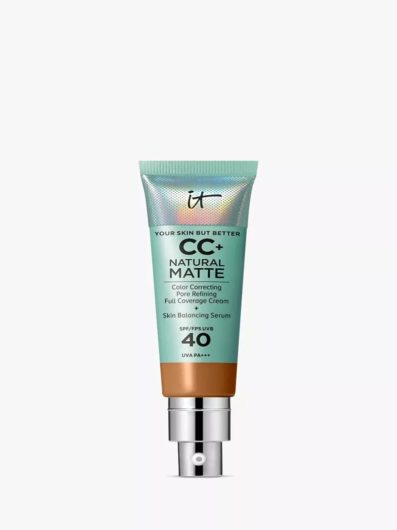 IT Cosmetics Your Skin But Better CC+ Natural Matte Foundation SPF 40, Rich Honey