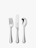Robert Welch Radford Bright stainless steel children's cutlery set 3 piece, imported from the UK