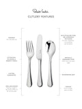 Robert Welch Radford Bright stainless steel children's cutlery set 3 piece, imported from the UK
