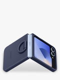 Samsung Galaxy Z Flip6 silicone case with ring Navy - British product