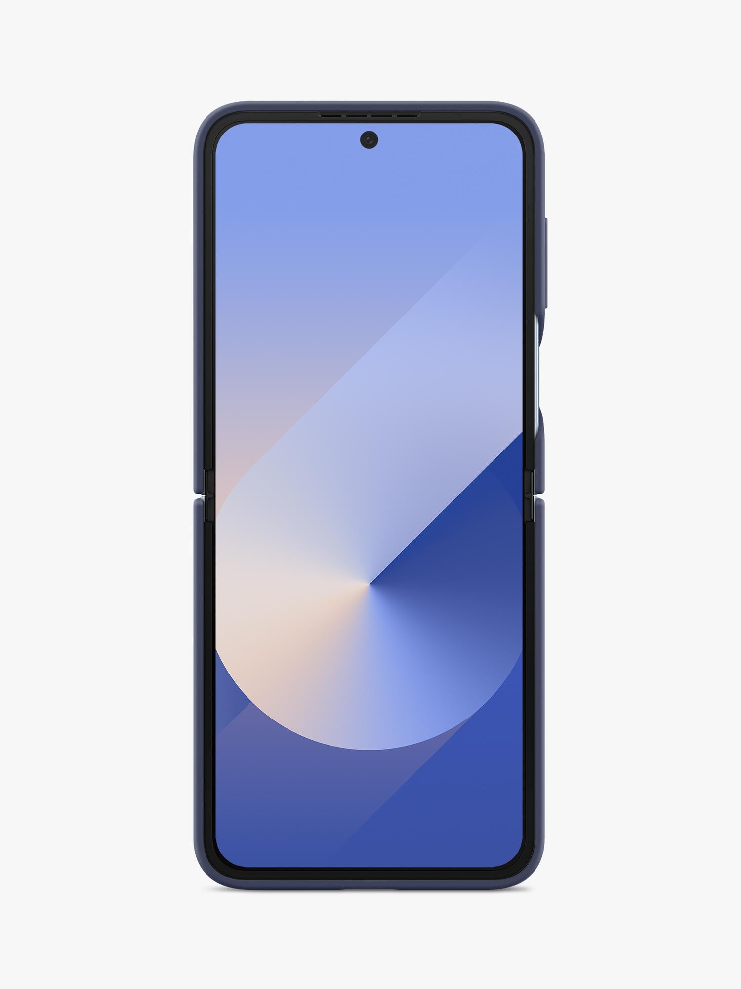 Samsung Galaxy Z Flip6 silicone case with ring Navy - British product