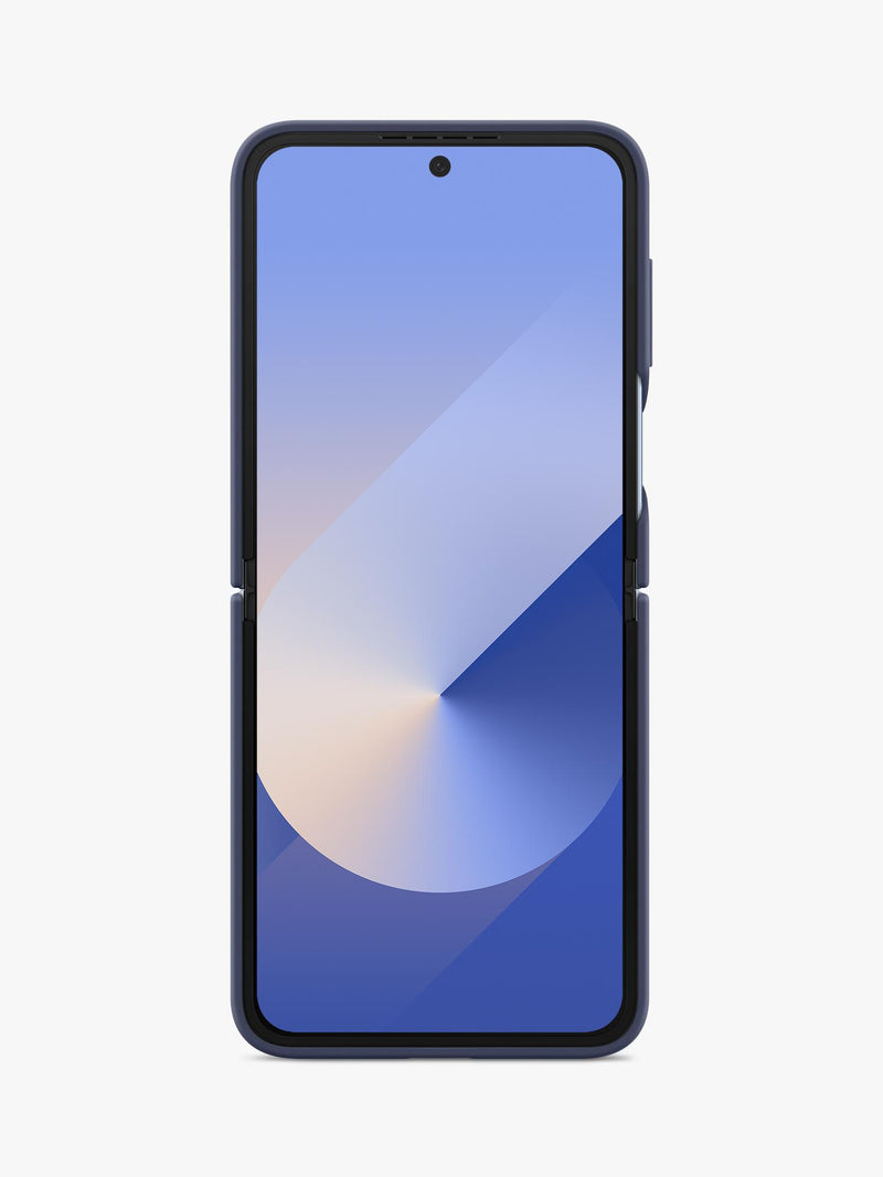 Samsung Galaxy Z Flip6 silicone case with ring Navy - British product