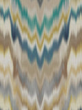 Osborne & Little Irisa Wallpaper, Petrol/Gold W7850-03