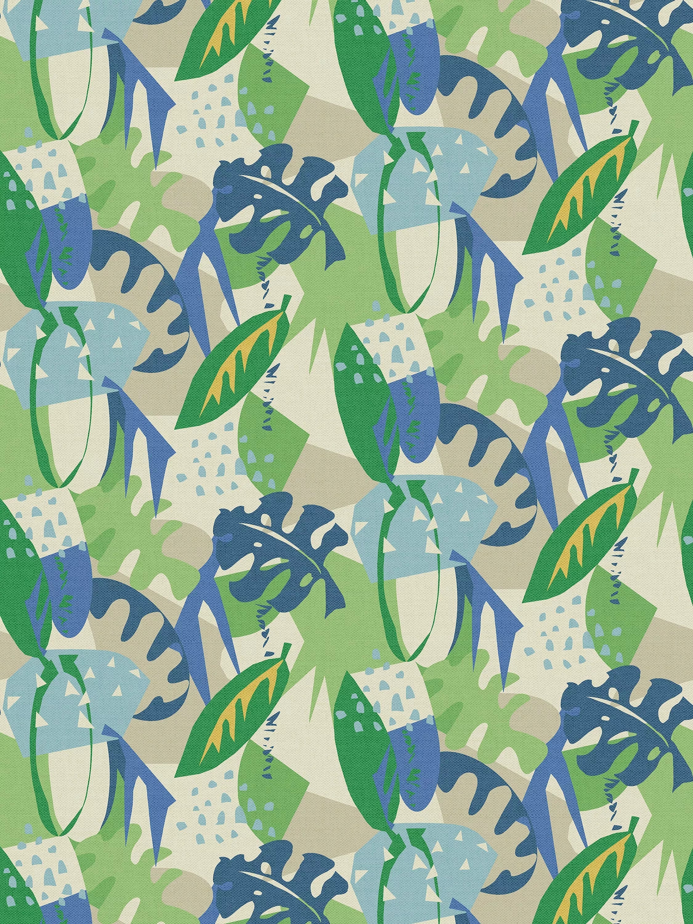 Osborne & Little Zylina Wallpaper, Indigo/Emerald W7852-01