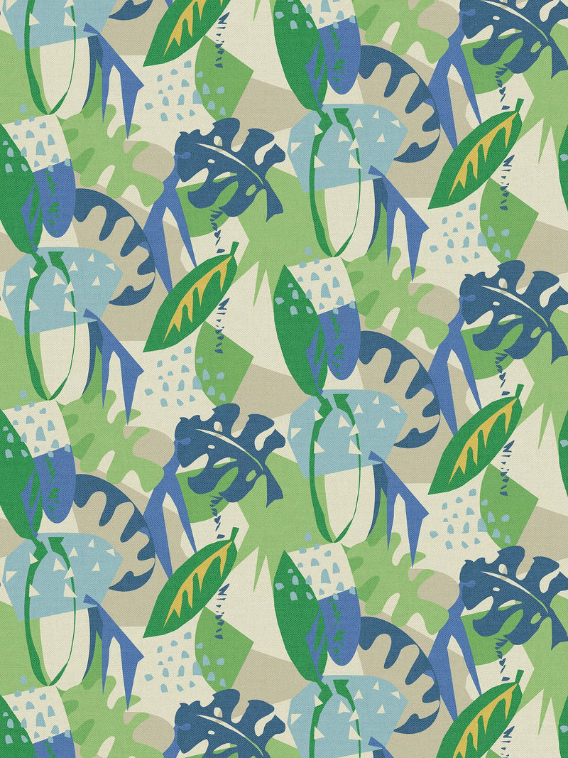 Osborne & Little Zylina Wallpaper, Indigo/Emerald W7852-01