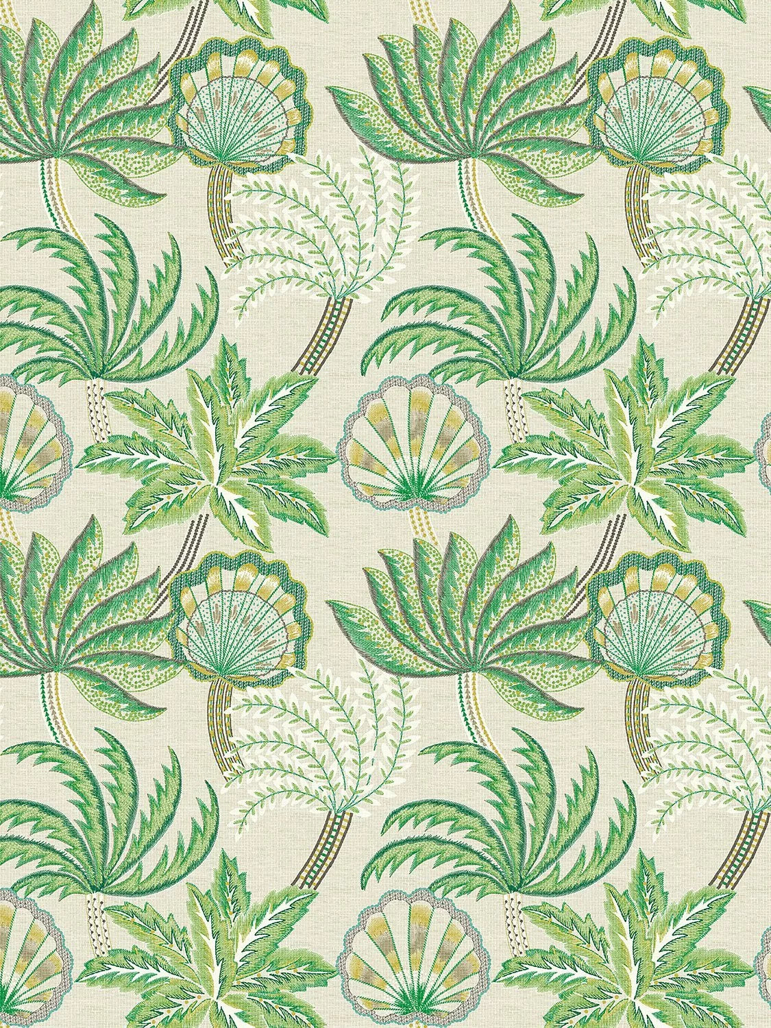 Osborne & Little Ravenala Wallpaper, Emerald W7857-02