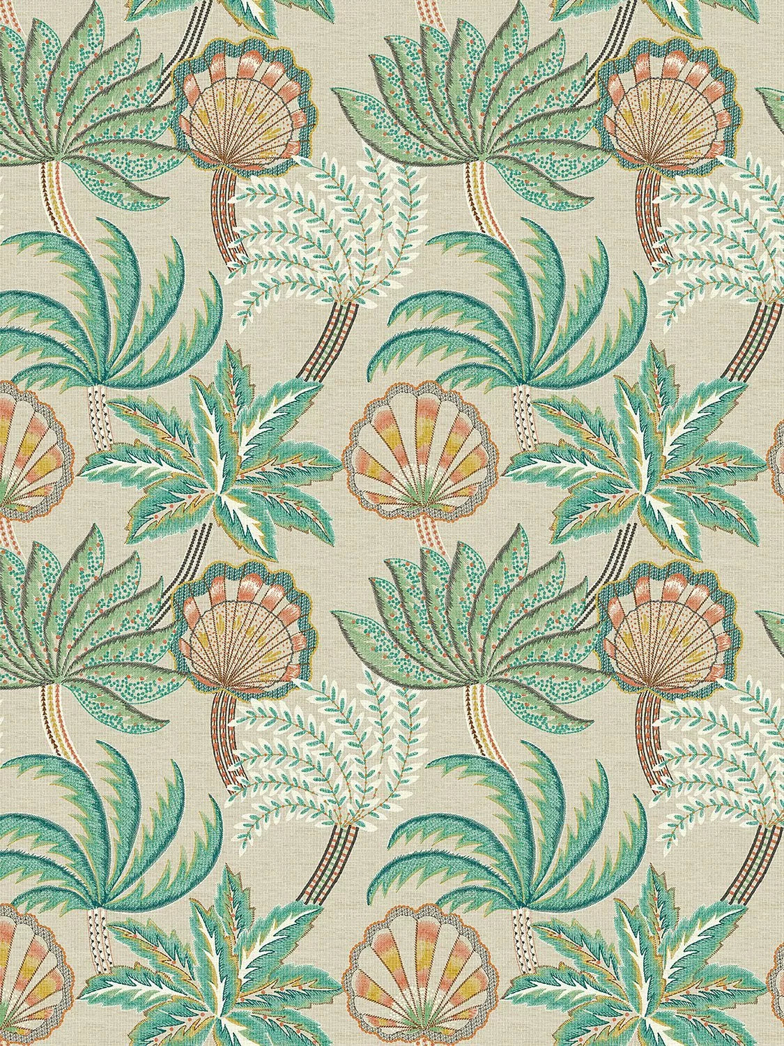 Osborne & Little Ravenala Wallpaper, Teal W7857-03