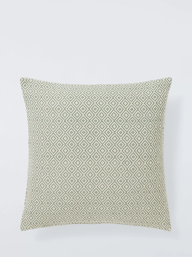 Diamond Pattern Woven Cushion with Duck Feather Filling