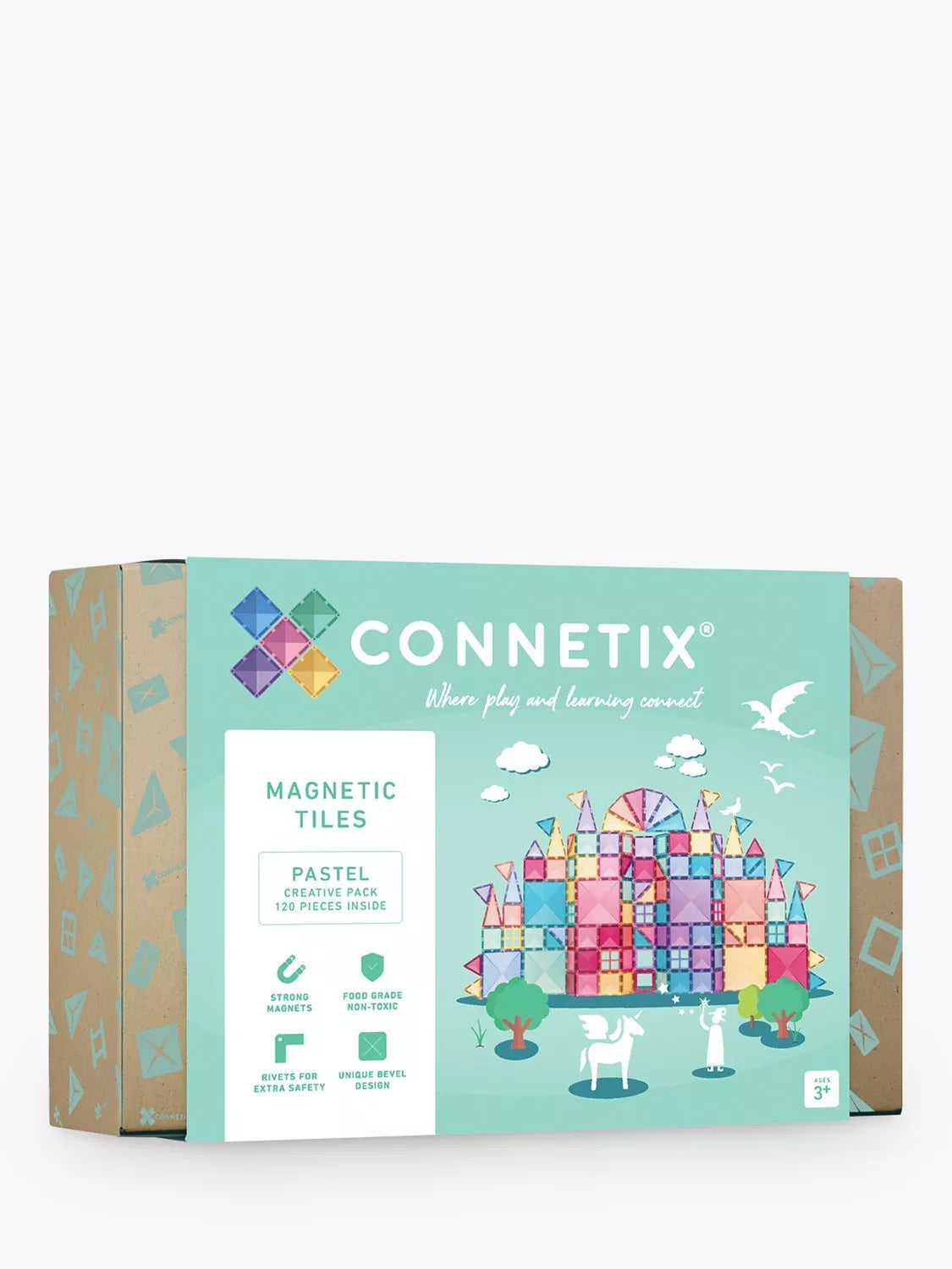 Connetix magnetic tiles pastel creative pack 120 piece - British product