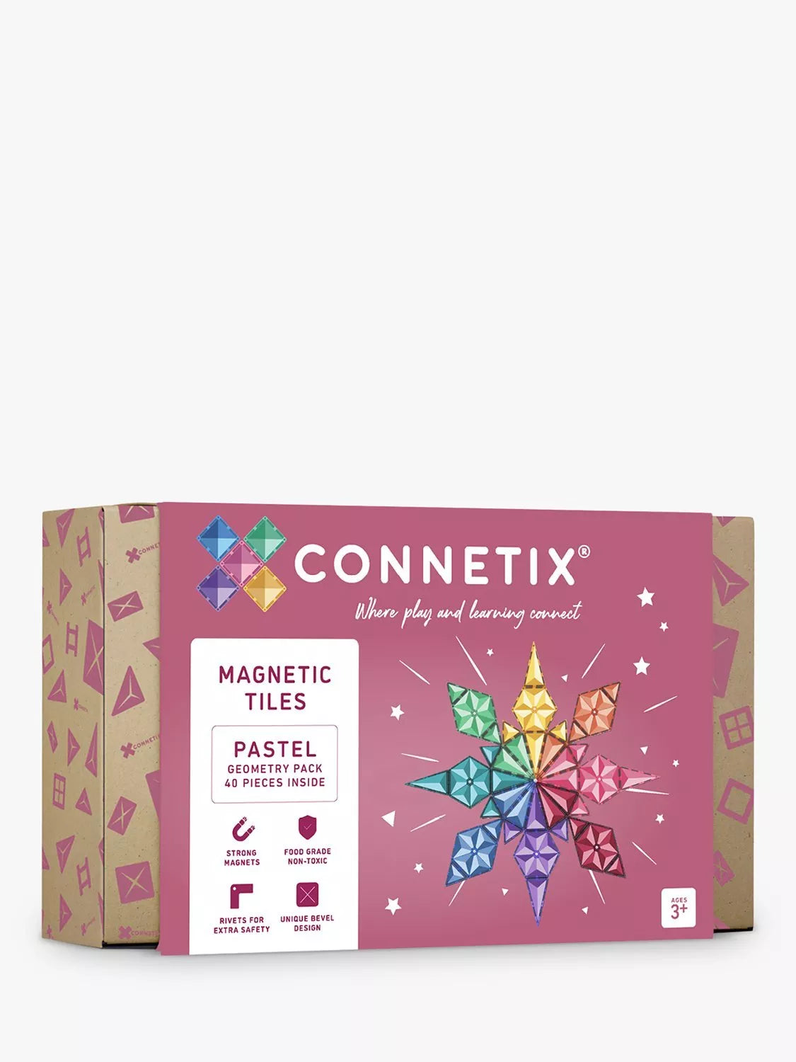 Connetix Pastel Geometry Pack 40pc (British brand)