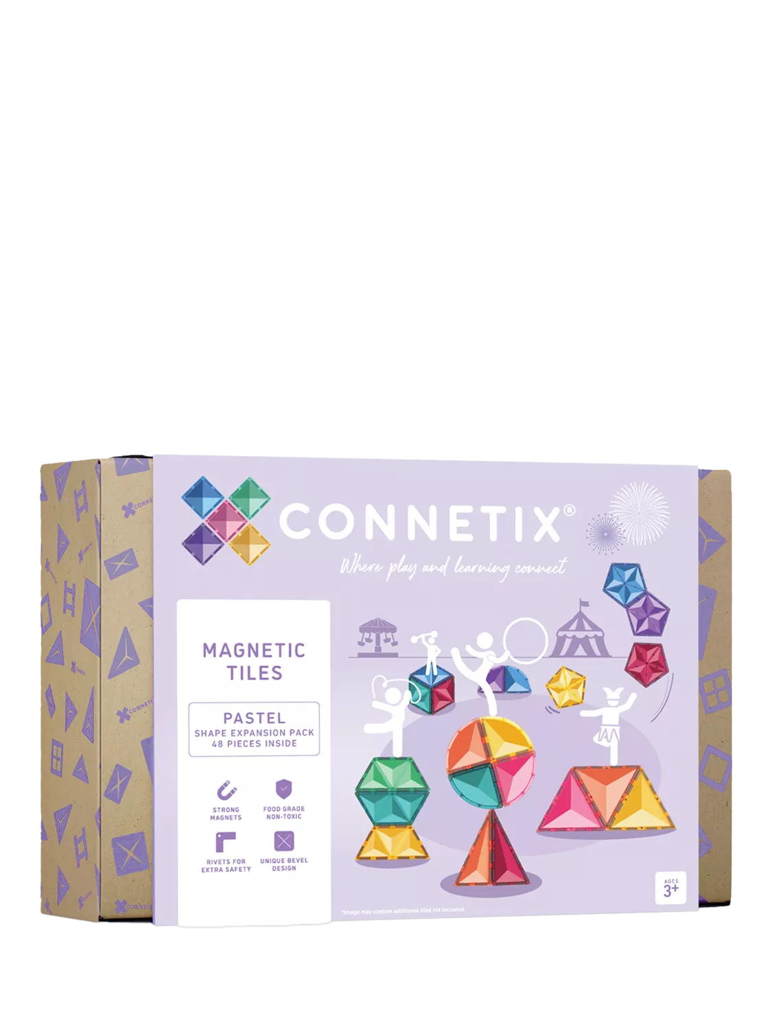 Connetix 48 piece pastel shape expansion pack - British product