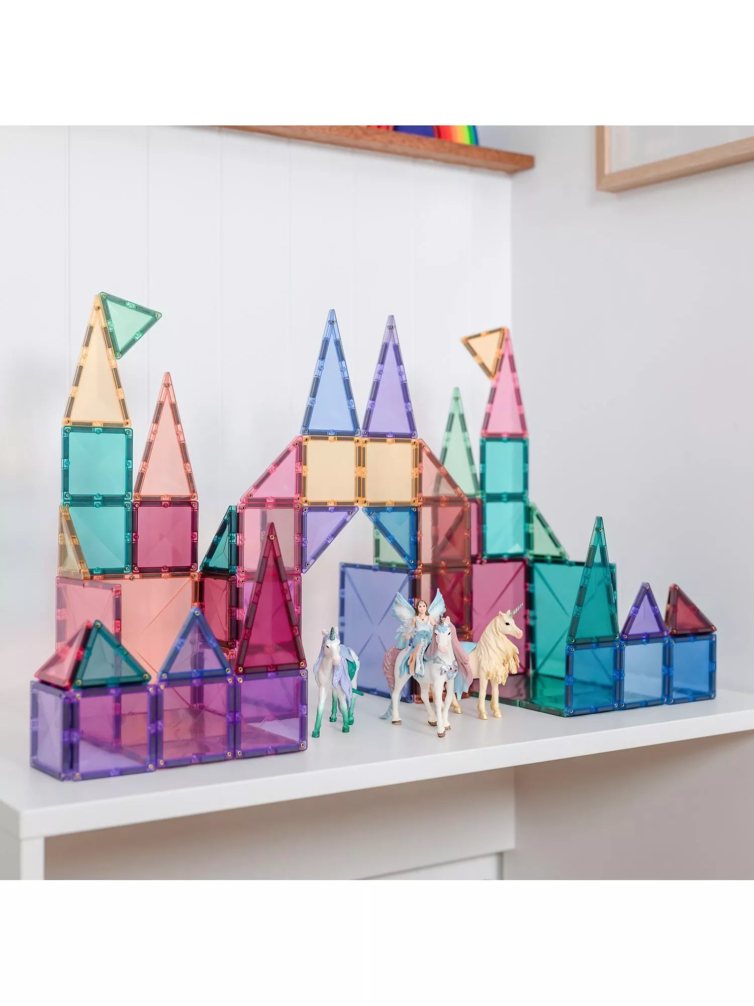 Connetix pastel magnetic tile set 64 piece - British product