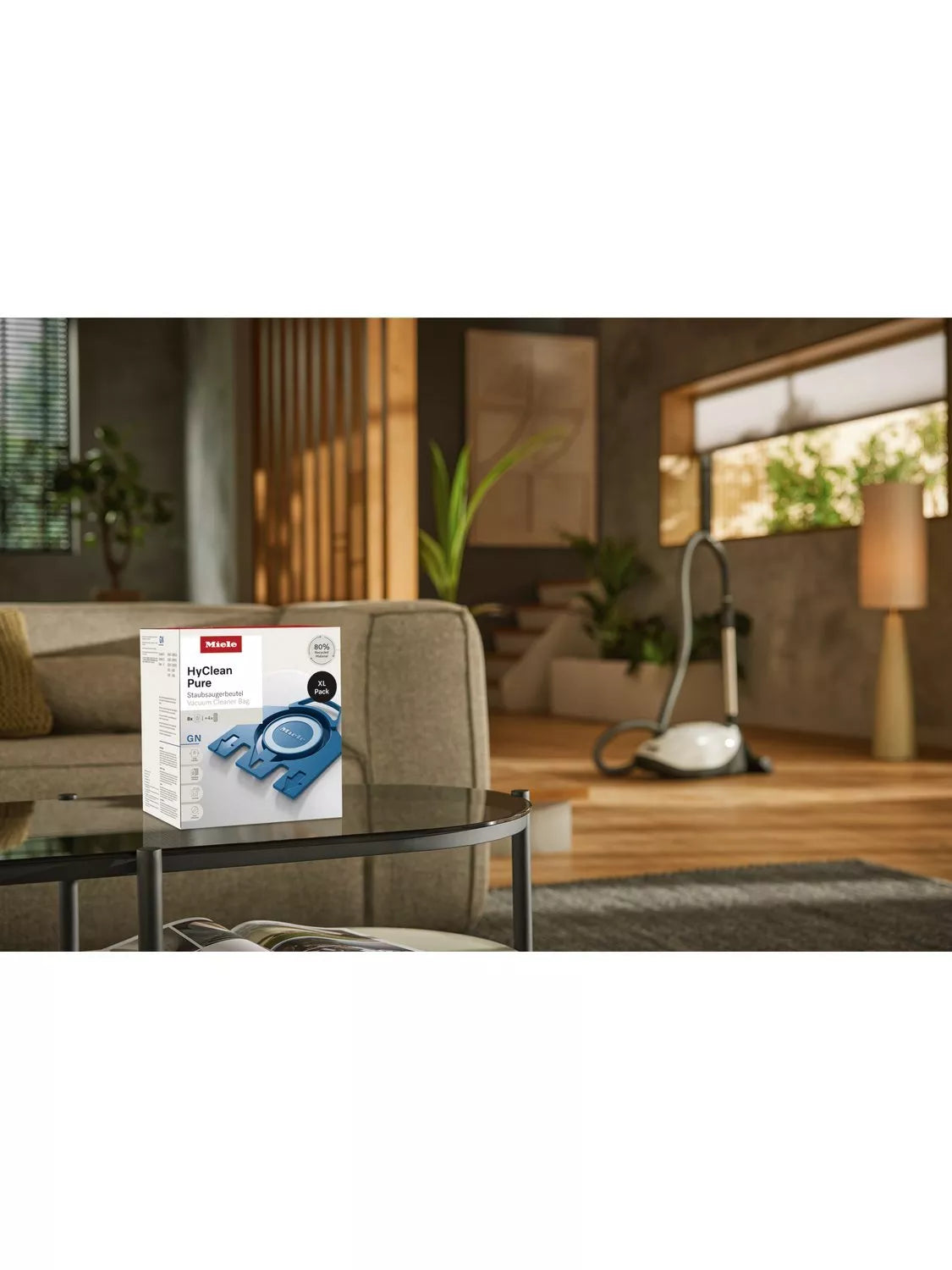 Miele HyClean vacuum dustbags XL-Pack 8 bags (British brand)