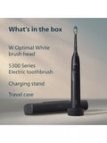 Philips Sonicare 5300 black electric toothbrush with W2 head, UK version