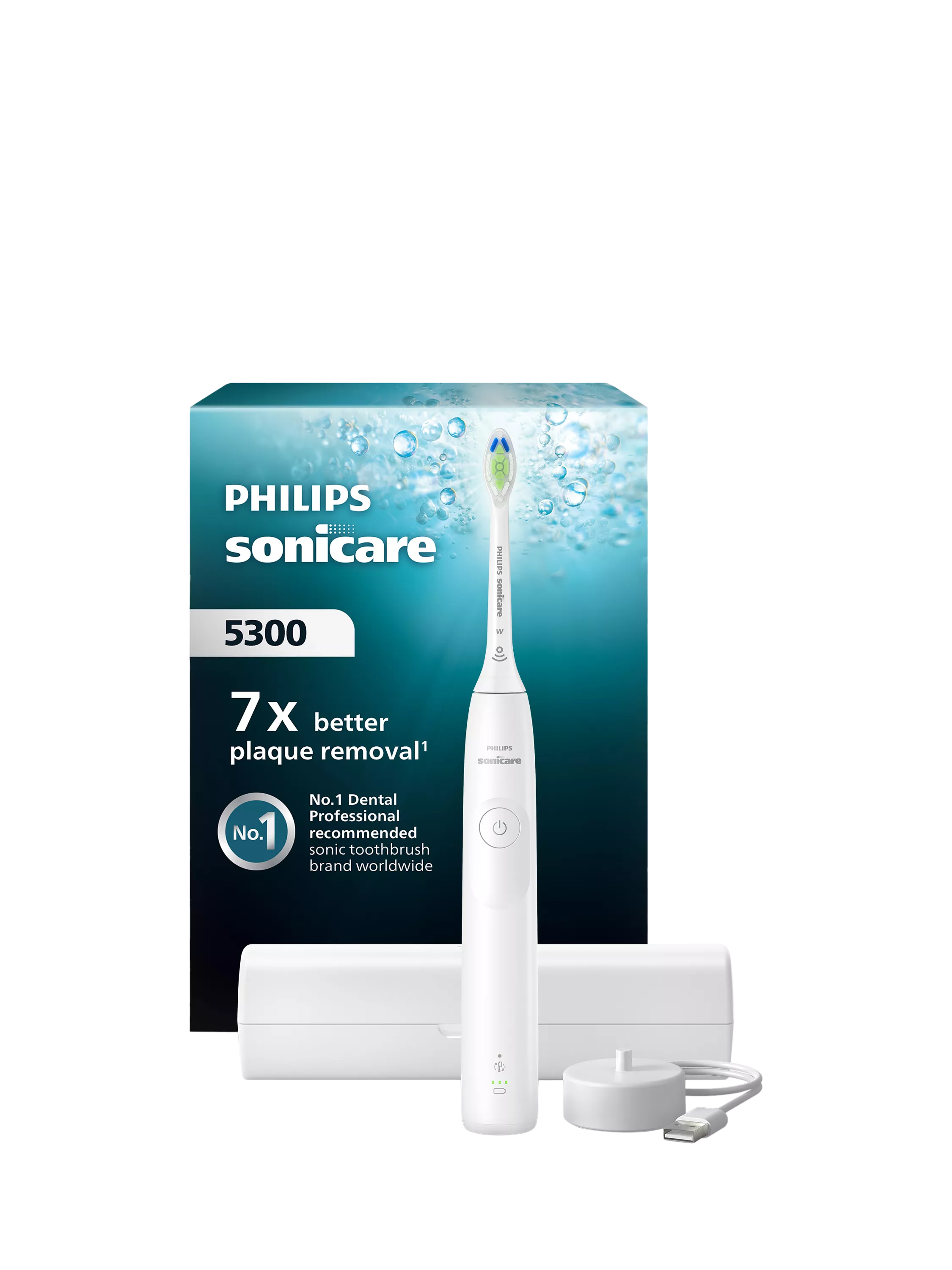Philips Sonicare 5300 electric toothbrush white (British brand)