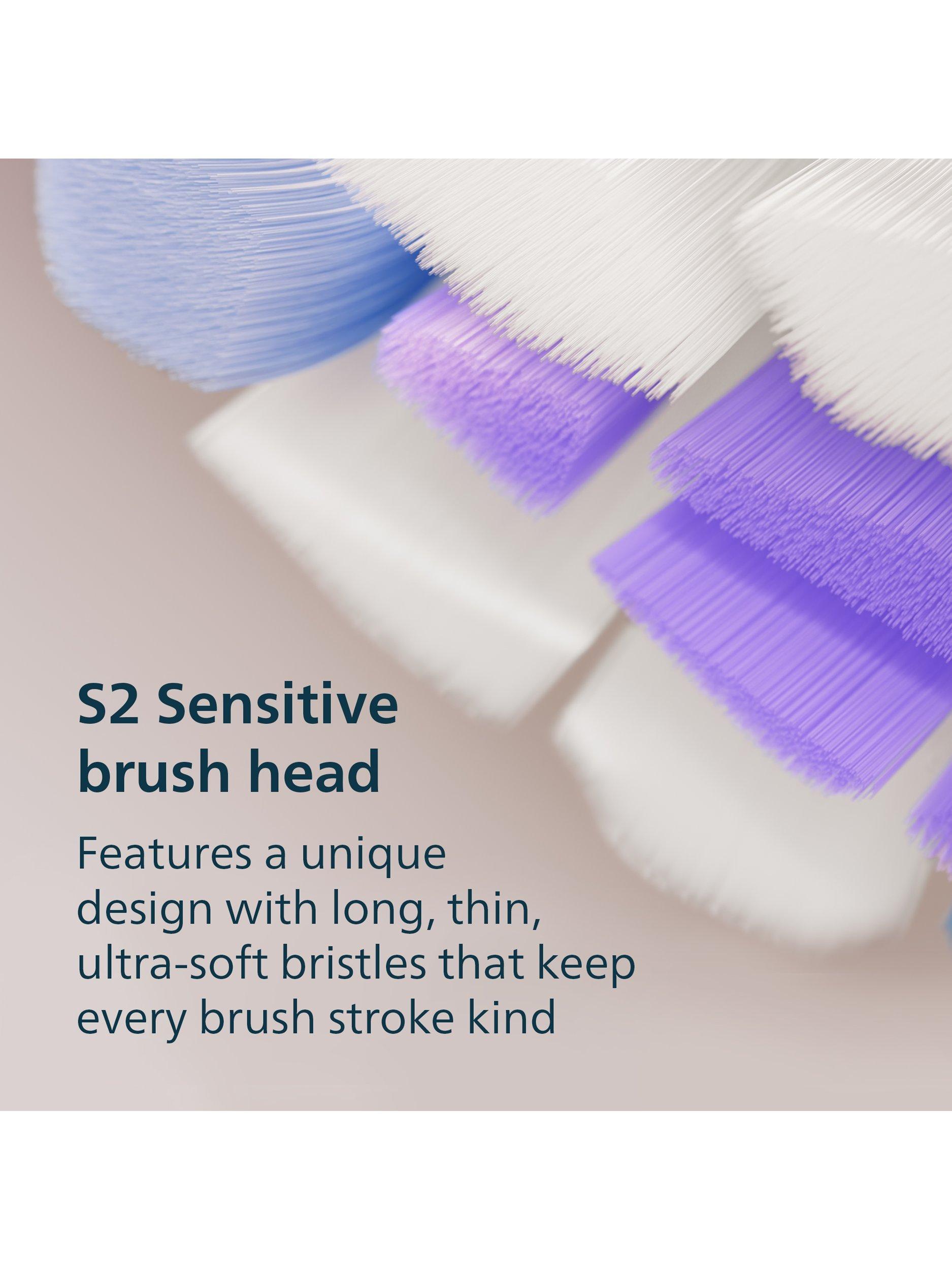 Philips Sonicare 6100 elektrische Zahnbürste S2 Sensitive Bürstenkopf USB-Ladegerät, UK-Version